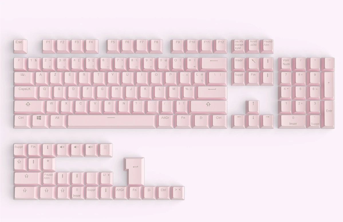 130 keycaps pink