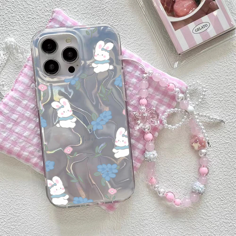 Funda bonita de conejo para Infinix Hot 60 60i 50 Pro Plus Note 50 50s 50x Zero 40 Tecno Spark 30 40C Camon 40 30 Pro ITEL A50 P55