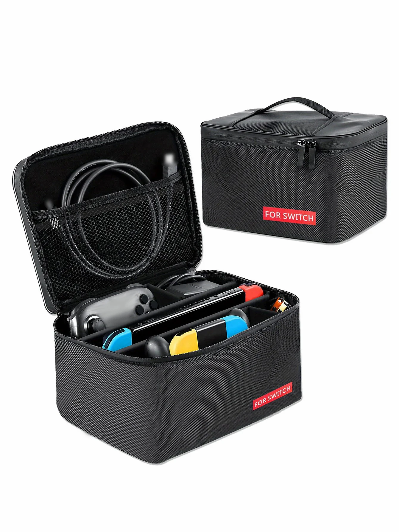 Adecuado para Nintendo Switch/Switch bolsa de viaje OLED, protección de estuche blando, estuche de interruptor portátil, compartimento desmontable