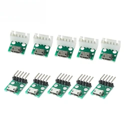 Q99 Placa adaptadora Micro USB a DIP, 5 pines y 2,54 mm