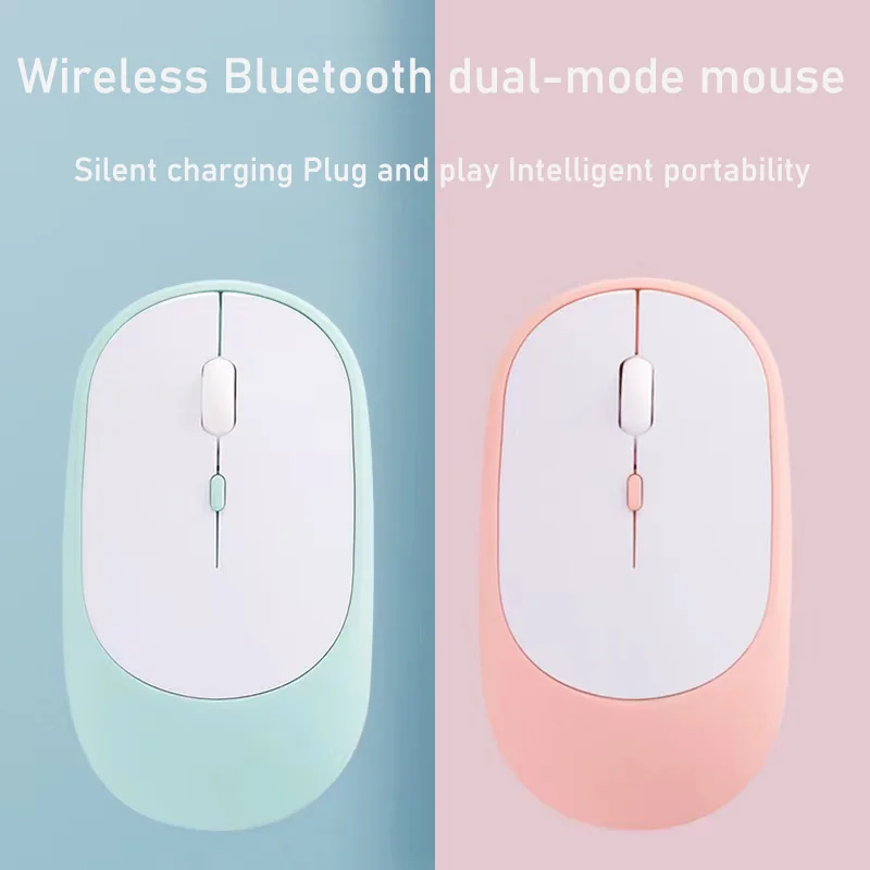 Ratón inalámbrico Bluetooth para ordenador portátil 2,4G empalme Color modo dual para iPad teléfono tableta portátil - imagen 2