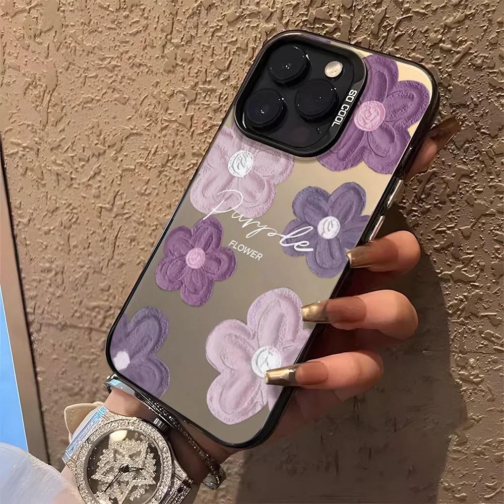 Funda dura mate con flores para Samsung A56 5G A55 A54 A16 A15 A53 A52 A36 A35 A34 A14 A13 S24 Ultra S25 S23 FE S22 A06 A05s