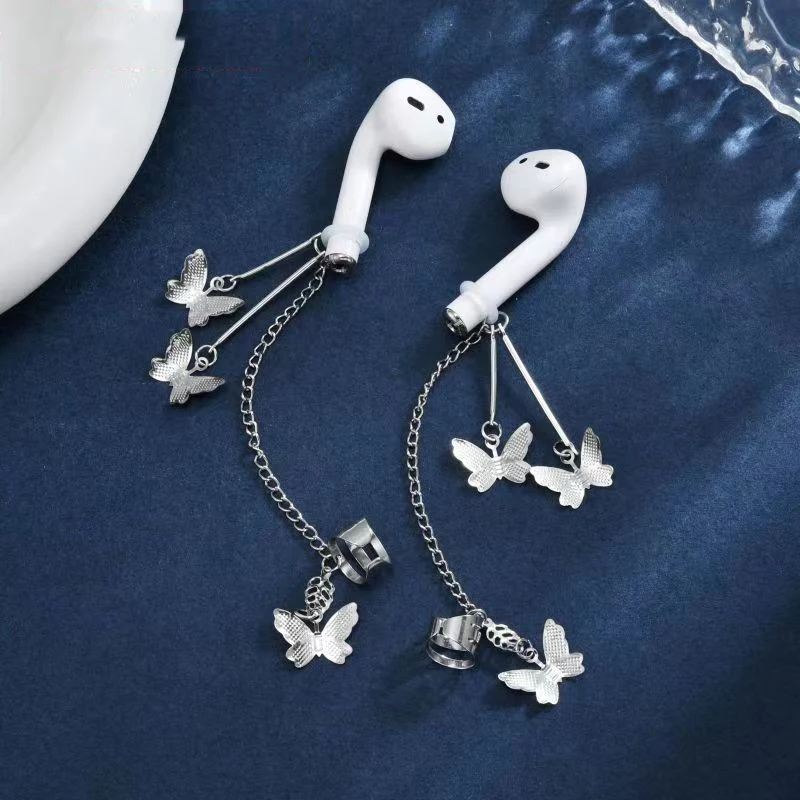 Soporte antipérdida para auriculares, pendientes de cadena con Clip, gancho colgante, correa para pendientes, auriculares intrauditivos inalámbricos para Airpods 1 - imagen 2