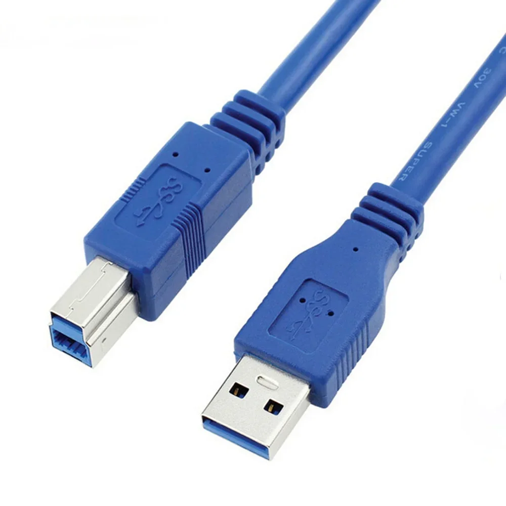 Cable de extensión USB 3,0 A macho AM A USB 3,0 B macho, Cable de impresora BM, Cable USB 3,0 para impresora Super Speed