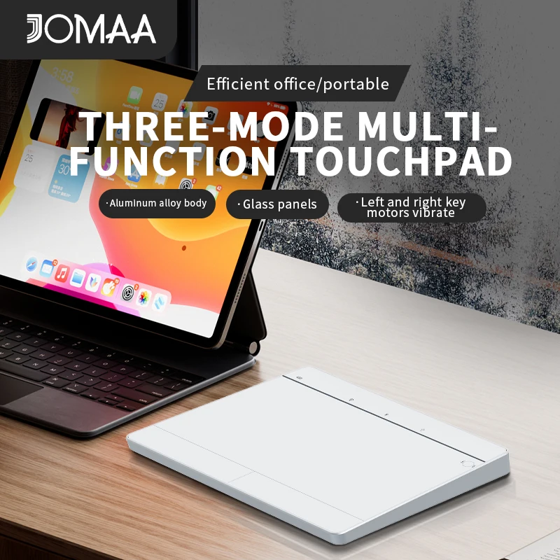 Ratón inalámbrico con panel táctil JOMAA con Bluetooth para Windows, ratón Trackpad inalámbrico recargable portátil con múltiples gestores - imagen 3