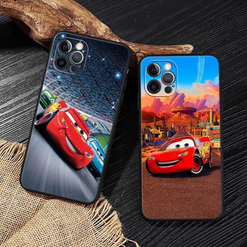 Funda de dibujos animados para iphone 15 Pro Max, Funda suave para iPhone 14, 11, 12, 13 Mini, 15 Pro, 14Plus, XS, 8, SE2, 95 Lightning McQueen Cars - imagen 2