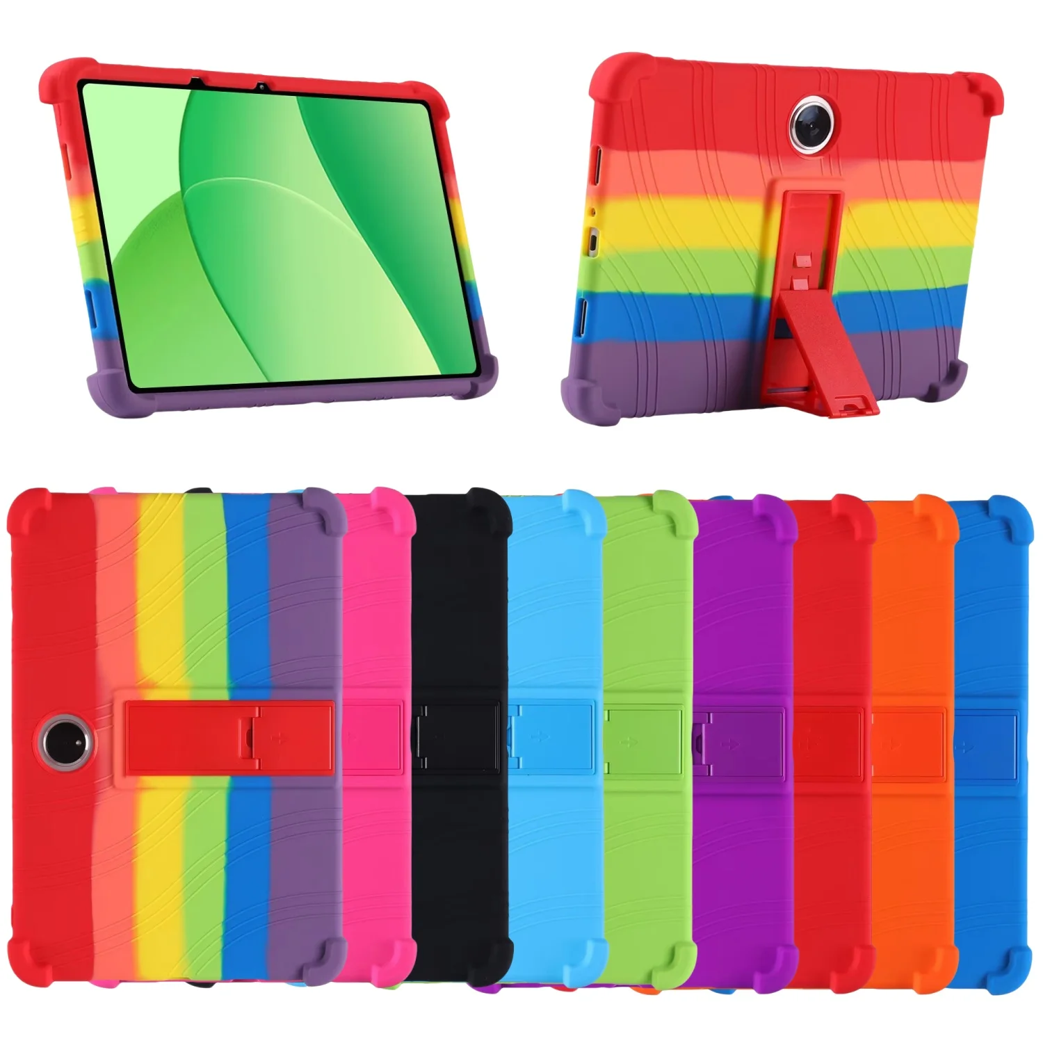 Funda suave para tableta Oppo Pad SE, carcasa protectora de silicona de cuerpo completo a prueba de golpes con soporte, 11 pulgadas, 2025 - imagen 2