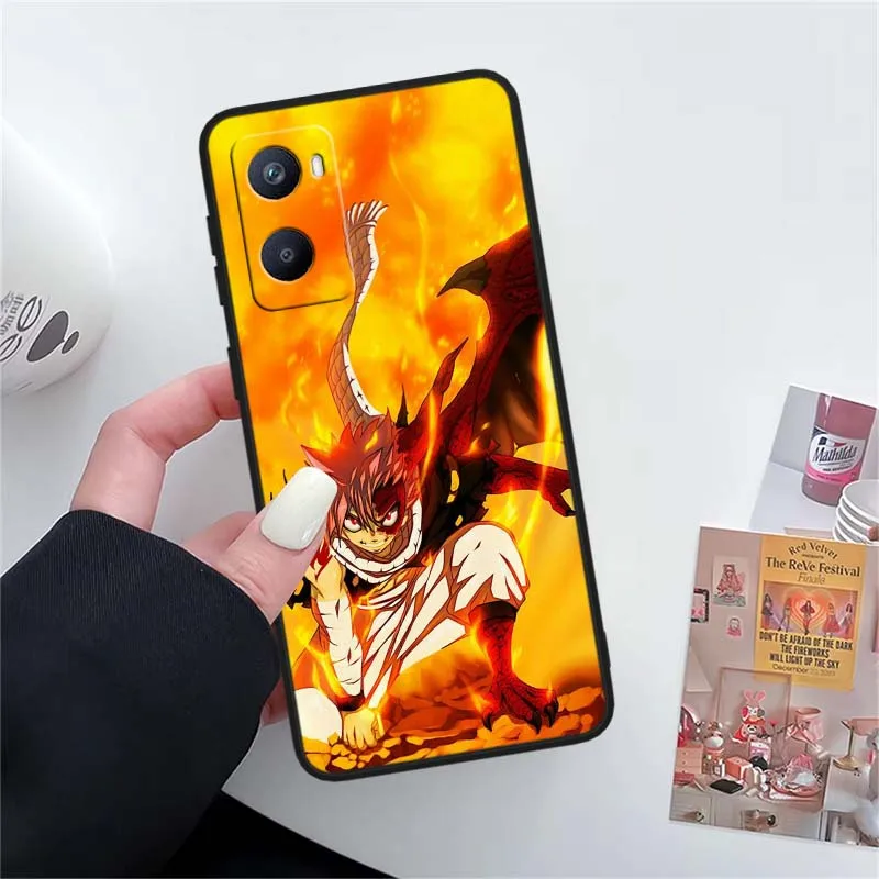 Fairy Tail Anime para OPPO Reno 12 11 F 10 8 7 6 5 4 Z T Lite Plus Pro 4G 5G funda de teléfono negra - imagen 5