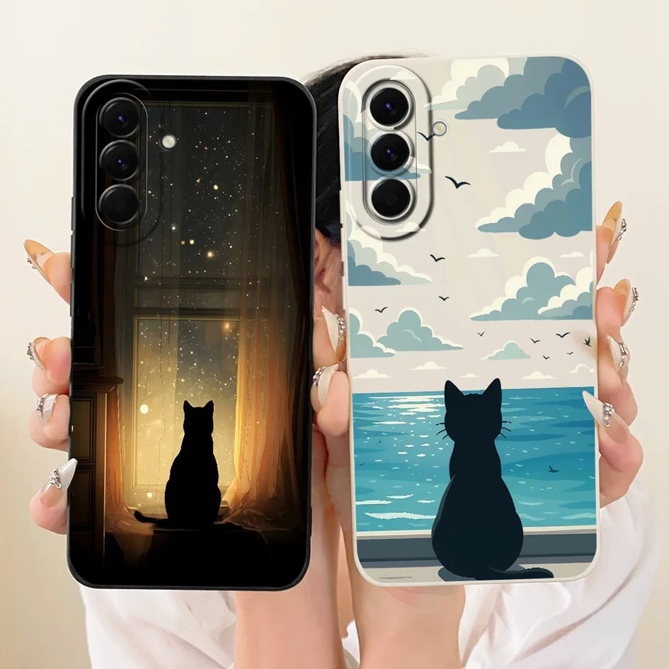Para Samsung Galaxy A37 2025 Funda SM-A376B lujo espacio puesta de sol Funda de teléfono de silicona suave para Samsung A57 A17 F17 5G A 57 37 Funda - imagen 4