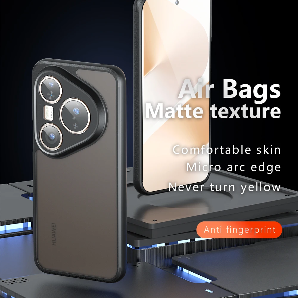 Para Huawei Pura 80 Pro P80 Pro Funda trasera de teléfono a prueba de golpes Airbag anticaída protectora antihuellas mate Funda Coque - imagen 3