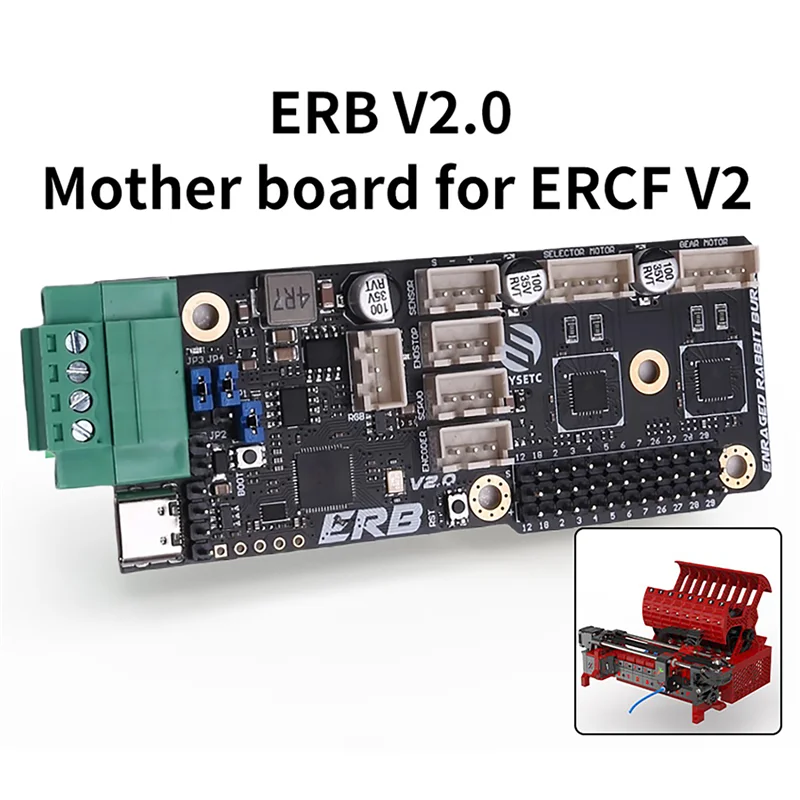 FYSETC ERB V2.0 placa madre controladores Tmc2209 integrados con interfaz CANBUS para alimentador de zanahorias agrandado Voron ERCF V2.0 - imagen 4
