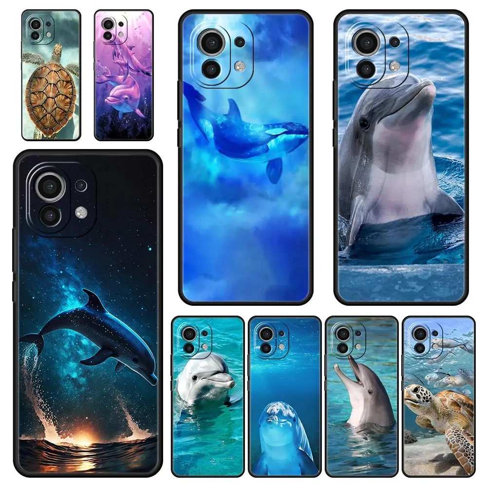 Funda de teléfono Ocean Animal Dolphin para Xiaomi 12T, 12, 13 Pro, Poco X3, NFC, M3, F3, F4, M4, X4, Mi Note 10, 11 Lite, 10T, 5G, 11T, 9T, cubierta suave