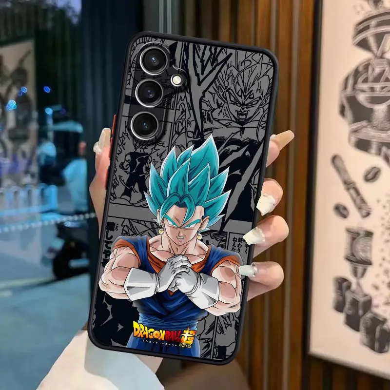 D-Dragon Ball Saiyan Anime para Samsung Galaxy S25 S24 S23 S22 FE Plus Ultra 5G funda de teléfono translúcida esmerilada - imagen 4