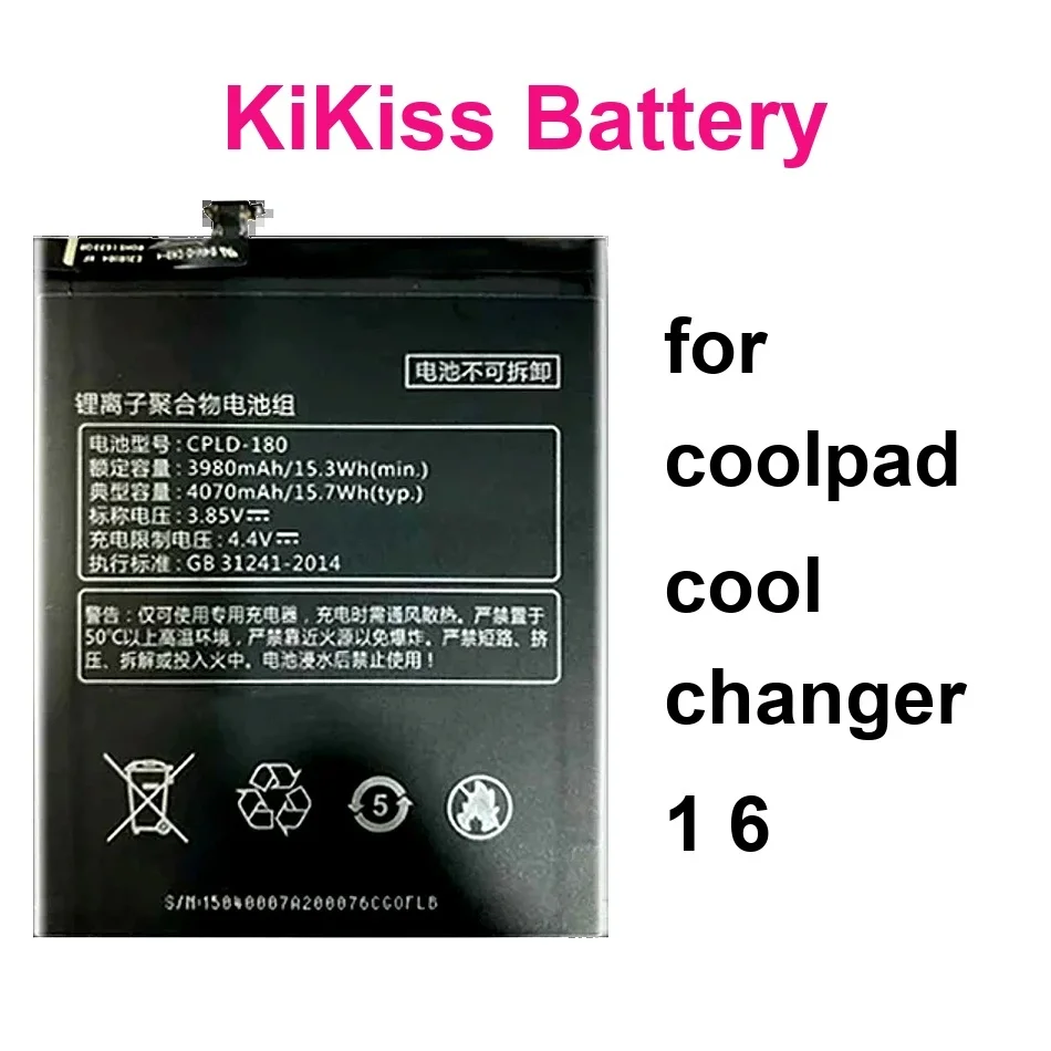 Batería de teléfono móvil Cpld-180 de alta eficiencia Cpld-407 Cpld-403 4000-4100Mah para Coolpad Cool Changer 1 6