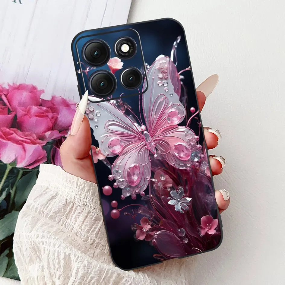 Para Motorola Moto G86 Power 5G funda nueva moda flor bambú gato dibujos animados suave funda trasera de silicona para Moto G86 Power 2025 Coque - imagen 2