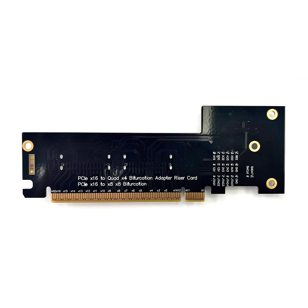 PCIe x16 a Quad x4 Adaptador de bifurcación Tarjeta elevadora PCI-E x16 a x8 x8 Bifurcación - imagen 3