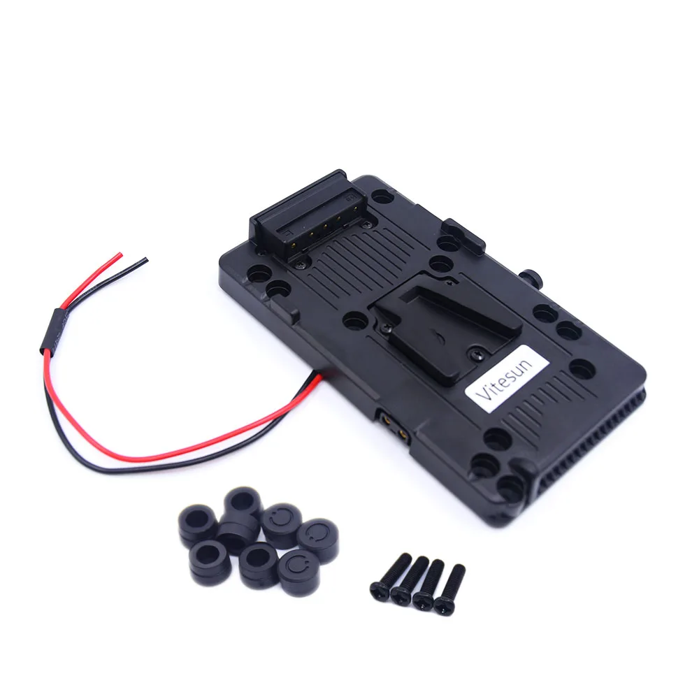 Adaptador de placa de batería V-lock con montaje en V, salida D-Tap DIY para iluminación de cámara DSLR, fuente de alimentación de Panel LED