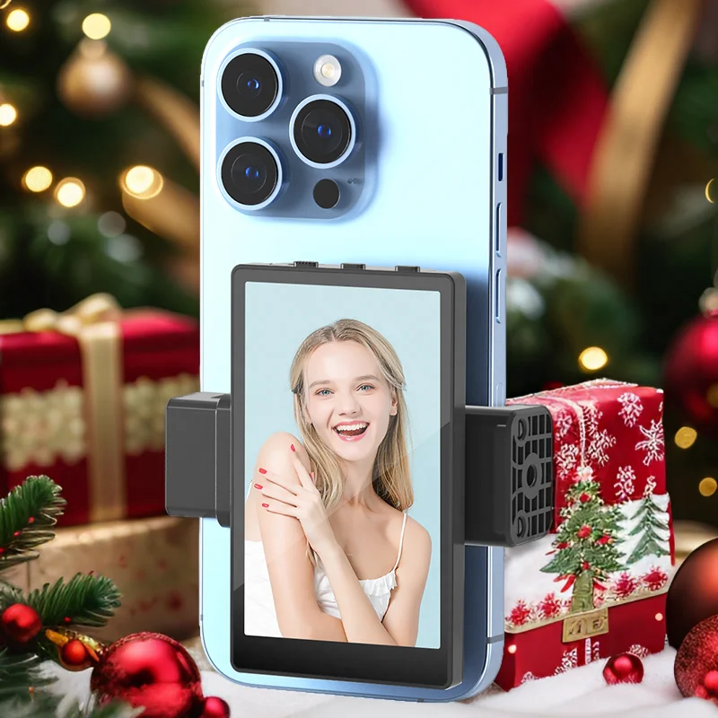 KingMa Mini monitores sincronización cámara trasera pantalla Selfie para iPhone Vlog Selfie Monitor pantalla con Clip magnético y control remoto Bluetooth - imagen 2