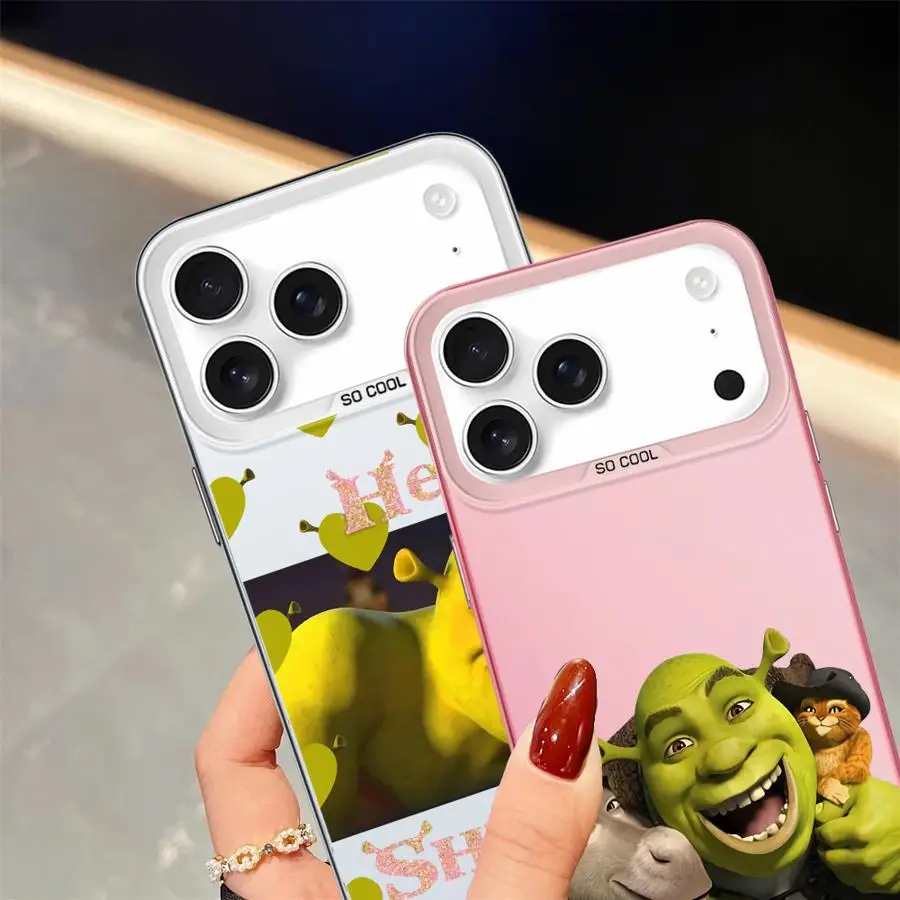 Funda para iPhone 12 16 17 Pro Max 14 17Air XR 16e 15 Plus 11 XS 13 Funda trasera para teléfono Dibujos animados Diversión M-MovieS S-Shreks - imagen 2