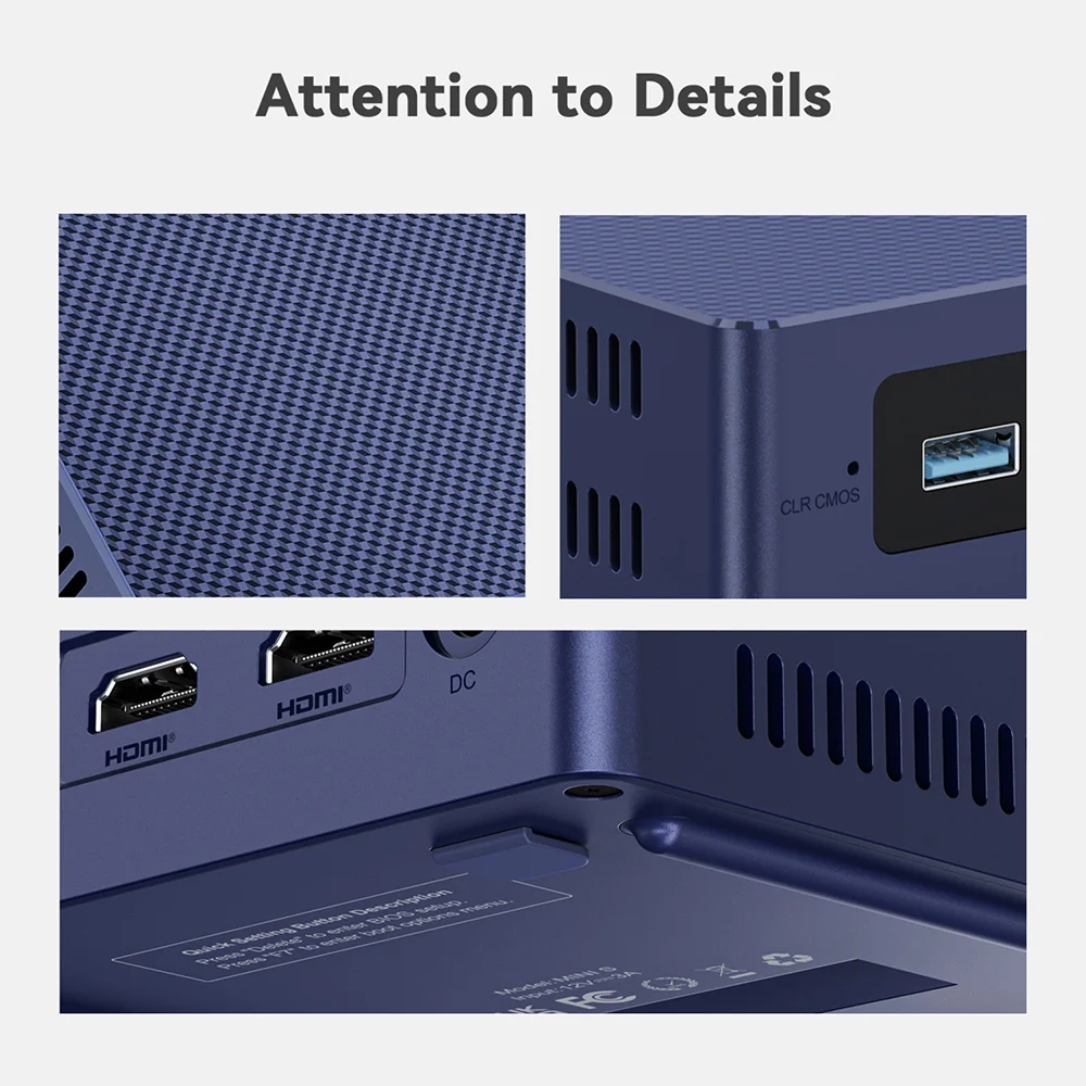 Beelink MINI S13 Mini PC Intel Twin Lake N150 16GB DDR4 500GB SSD Win11 Wifi6 1000M LAN Mini ordenador de escritorio - imagen 3