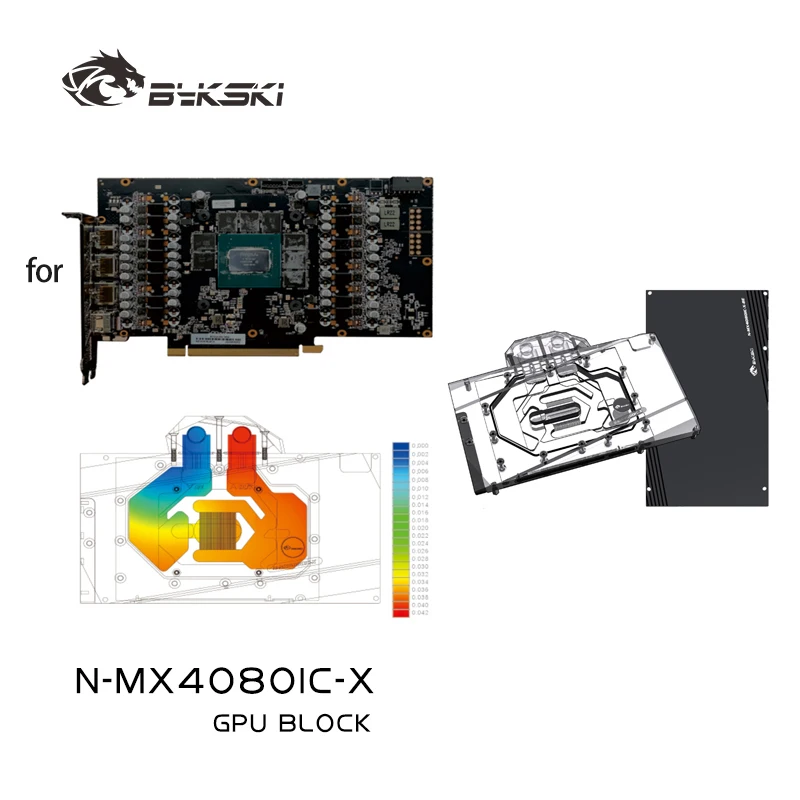 Bykski N-MX4080IC-X bloque GPU para MAXSUN RTX 4080 ICraft OC 16G tarjeta de vídeo gráfica radiador de refrigeración por agua/prevent la corrosión