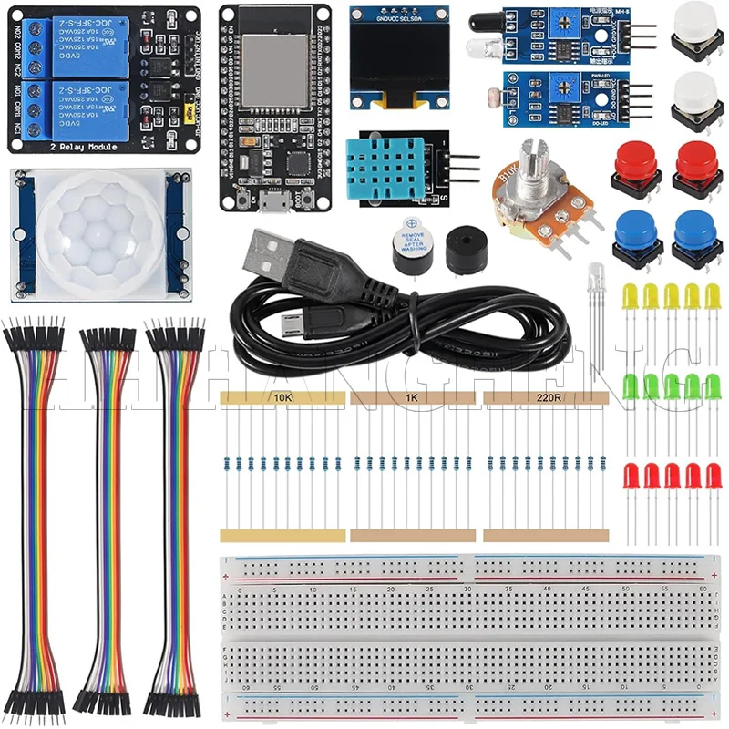 Kit de módulo ESP32, Kit de inicio para ESP32 ESP-32S, módulo WIFI ESP32, placa de desarrollo WIFI, Sensor de pantalla de relé, kit esp32 - imagen 4