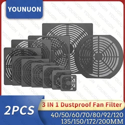 Filtro ventilador polvo 40-120mm ABS - rejilla refrigeración