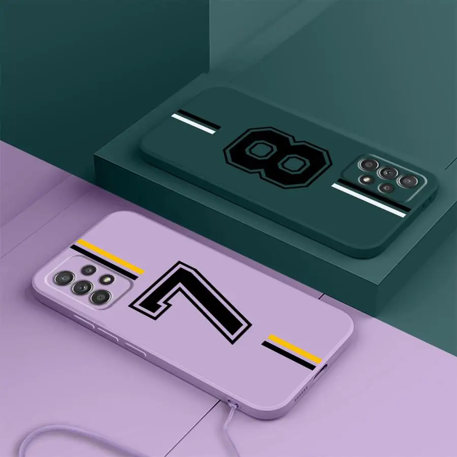 Funda de teléfono para Samsung Galaxy A51 A15 A22 A52 A16 A24 A36 A26 A35 A11 A12 A13 A14 A34 cubierta suave número de bola caliente - imagen 3