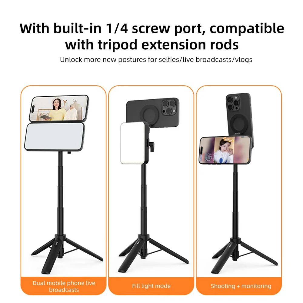 Soporte magnético para teléfono VRIG de doble cara con tornillo de 1/4 ", soporte magnético para teléfono y coche, soporte para gimnasio para iPhone 16, 15, 14, 13, 12, trípode Android - imagen 4