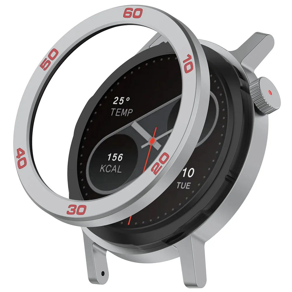 Anillo de bisel de Metal, Protector de Metal, funda de reloj, cubierta de correa, Protector de pantalla de vidrio templado, carcasa de bisel de reloj para CMF Watch Pro 2 - imagen 5