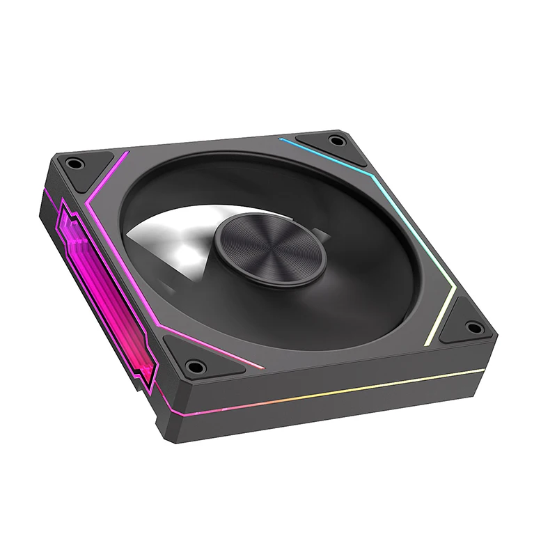 Teucer Infinite Mirror 5 Pro ventilador de refrigeración de caja de ordenador lente de doble cara 12CM ARGB sincronización de la placa base eje de patrón de CD - imagen 3