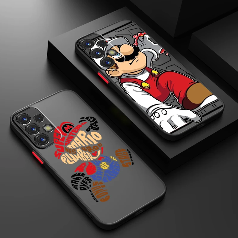 M-mario-funda de teléfono suave translúcida para Samsung Note 20, A35, A03, A54, A31, A22, A34, A14, A24, A04, A55, 5G - imagen 2