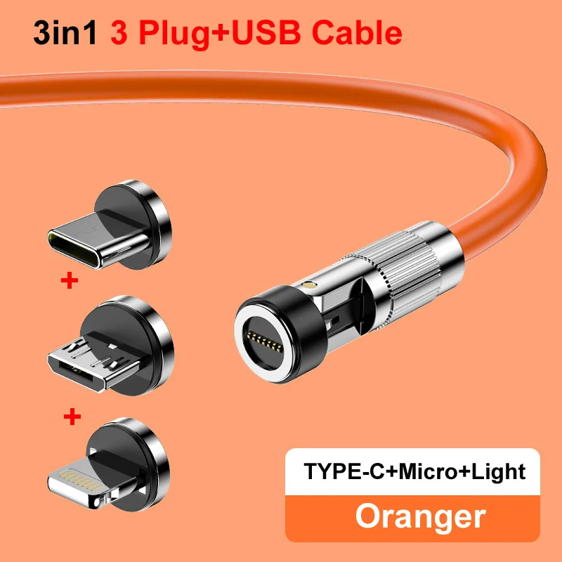 Cable de datos magnético de carga rápida 3 en 1, USB 120W, 6A, TPE suave, Extra grueso, hecho de silicona líquida para teléfono y portátil - imagen 2