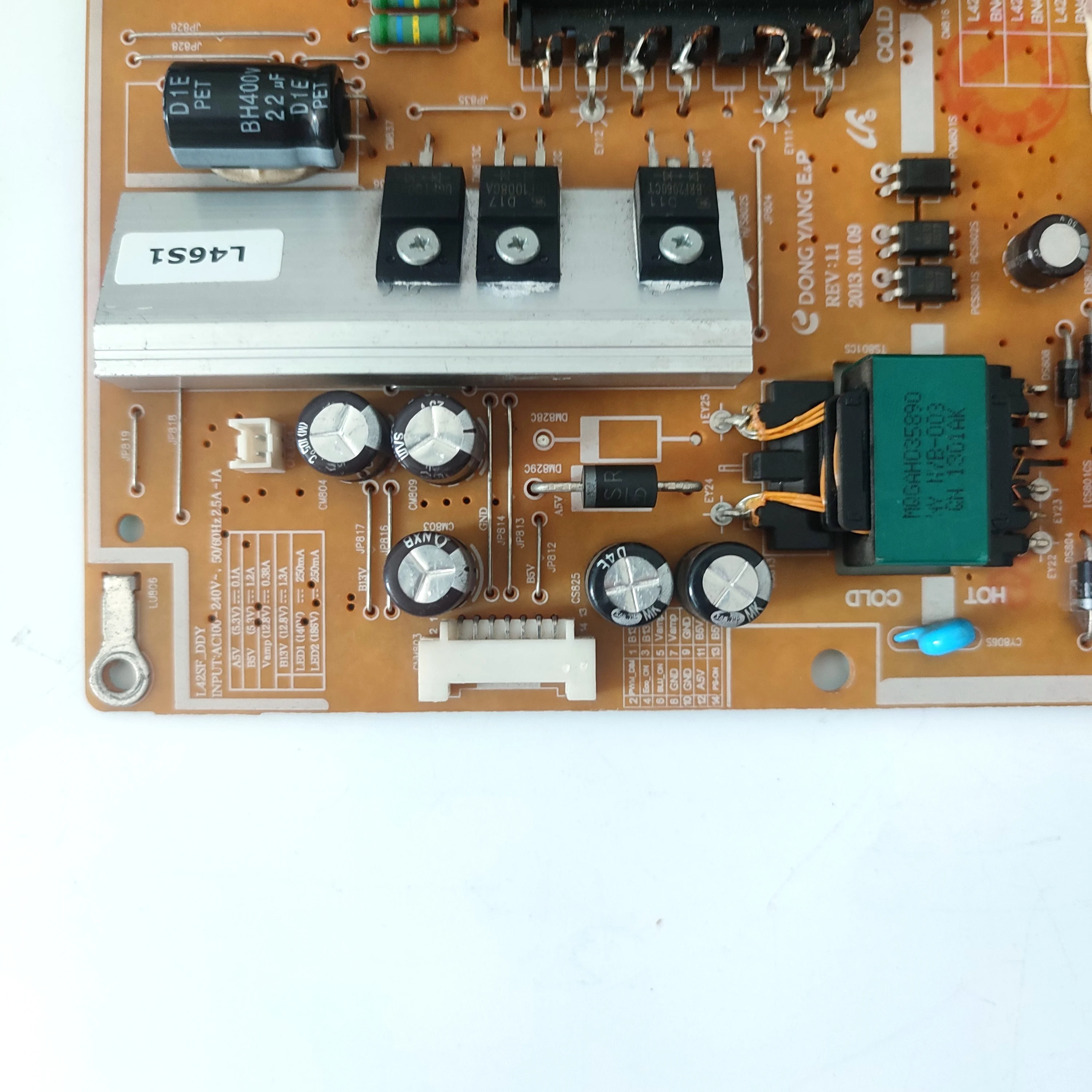 Placa de fuente de alimentación de BN44-00610B, BN44-00610A DE TRABAJO DE buena prueba, BN44-00610D, para HG46AB670, UA46F5020, UN46F5000, UE46F5000 - imagen 4