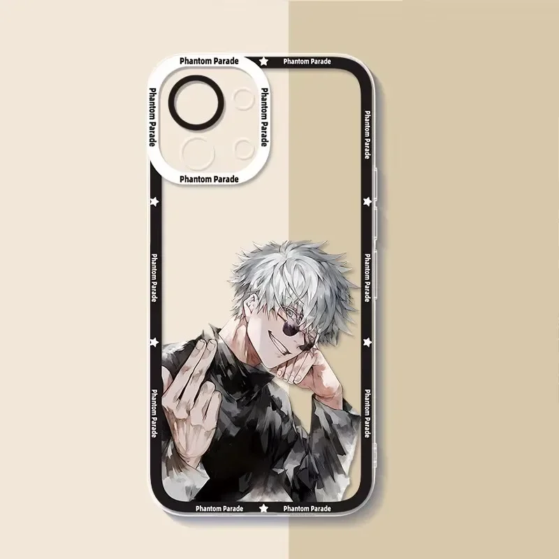Funda de teléfono de silicona suave para iPhone 16 Pro Max 15 14 Plus 13 12 11 Pro XR XS X 8 7 SE 2020 Anime Jujutsu Kaisen cubierta trasera transparente - imagen 4