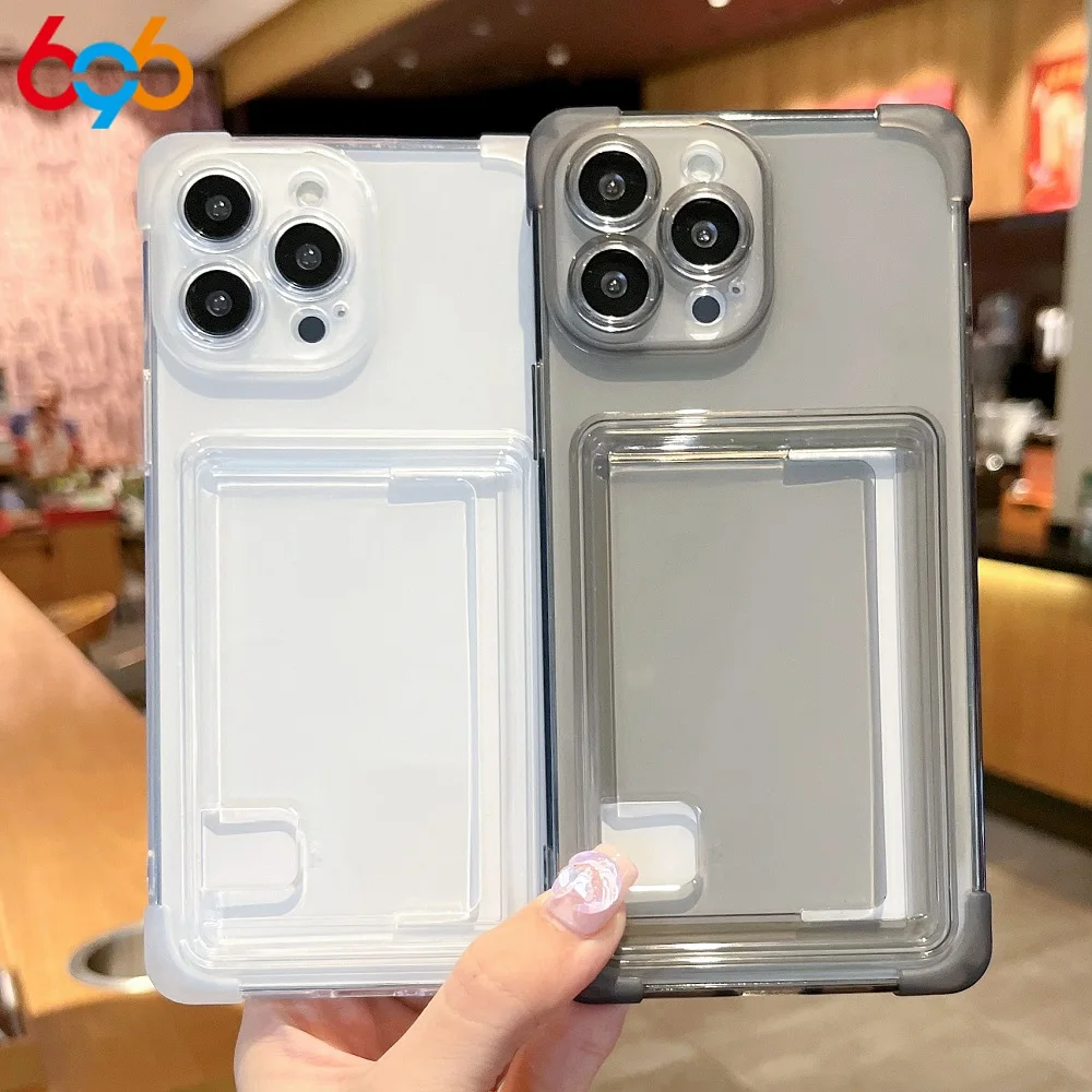 Nueva funda blanda transparente anticaída para IPhone 16 15 14 Plus 13 12 11 Pro Max, funda protectora lisa a prueba de golpes