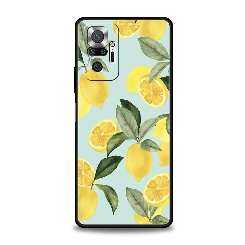 Funda de teléfono para Xiaomi Redmi Note 14 13 12 5G 11 10 Pro Plus 4G 9S 9 14C 13C 12C 10C 9C 9A funda suave de TPU fruta limón - imagen 2