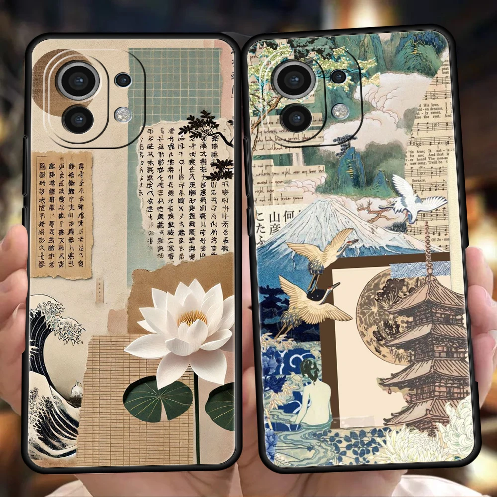 Funda de teléfono para Xiaomi 15 14 13 12 Lite 14T 13T 12T Pro Poco X7 X6 X5 X4 X3 NFC F7 Ultra F6 Pro, etiqueta japonesa Osaka Kanagawa