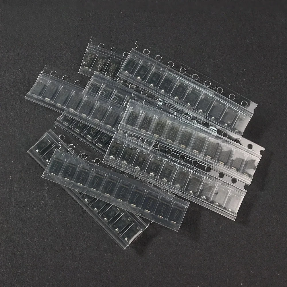 90 Uds Kit de diodos SMD 9 valores X10 Uds 1N4007 1N4001 1N4004 SS14 SS16 SS24 SS26 SS34 SS36 juego surtido de diodos rectificadores SMD - imagen 3