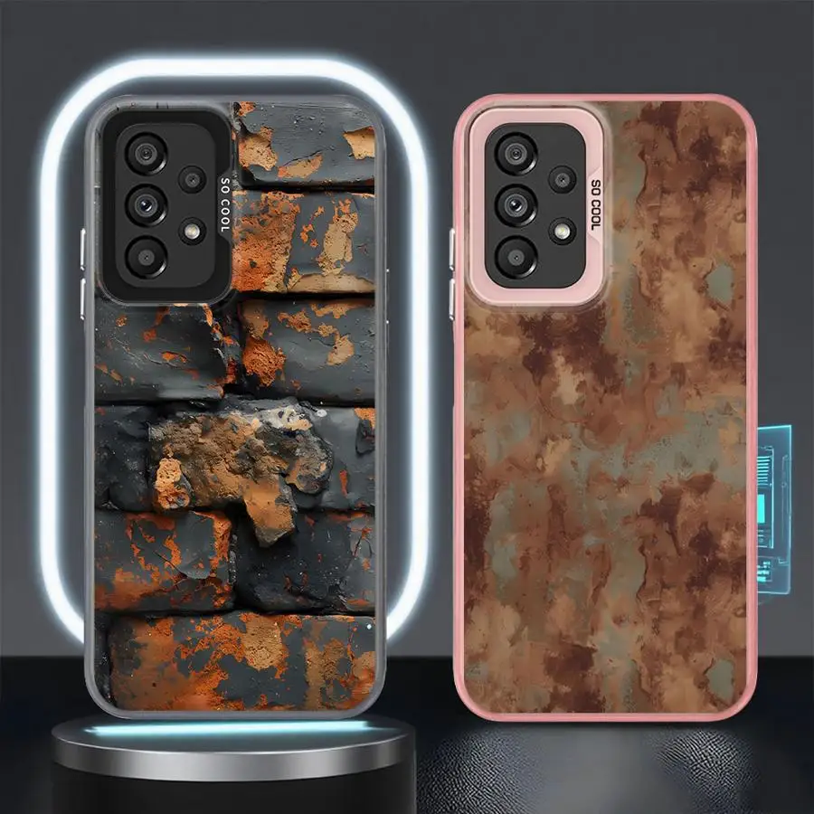 Funda de teléfono para Samsung Galaxy A71 A35 A53 A52 A55 A73 A72 A26 A36 A51 A56 A54 carcasa suave diseño Retro oxidado - imagen 4