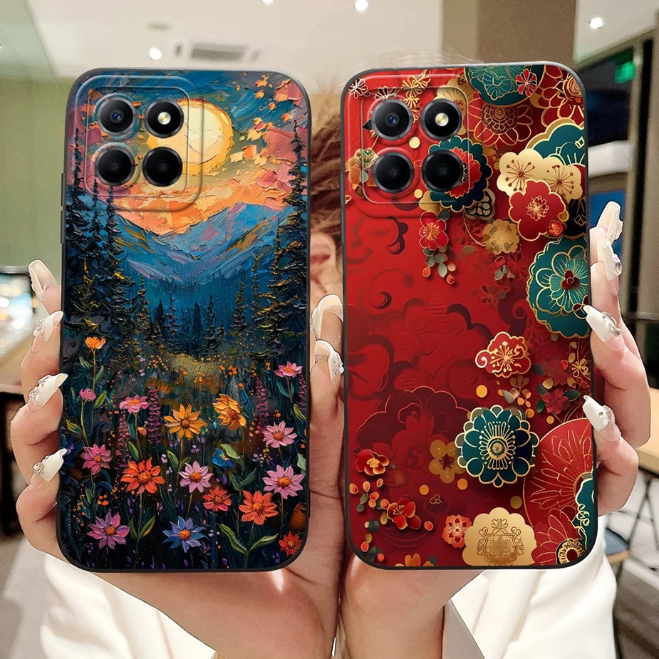 Para Honor X6 X6a X6b funda Honor 70 Lite funda de teléfono pintada de caramelo de lujo para Honor X6a X 6 b HonorX6 HonorX6a HonorX6b funda suave - imagen 5