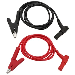 Pinzas cocodrilo aisladas a conector banana para multímetro de prueba