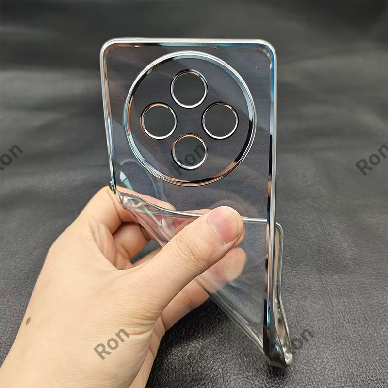 Funda para OPPO Reno 12 F FS F27 5G, cubierta galvanizada transparente de lujo para OPPO Reno 12F 4G, parachoques de silicona suave a prueba de golpes - imagen 3