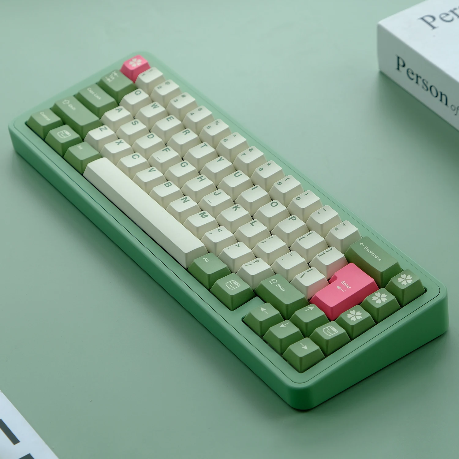 1 Juego de teclas GMK Hanami Dango PBT, teclas de sublimación de tinte de 5 lados, teclas de perfil de cereza con barra espaciadora dividida 1.75U 2U Shift 7U - imagen 2