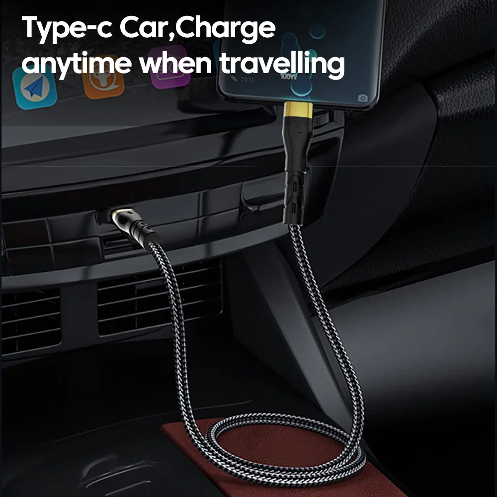 Cable de carga rápida Dual tipo C de 120W 6A Cable de carga rápida tipo C a tipo C para iphone 15 Samsung Xiaomi Huawei PD Cable - imagen 5