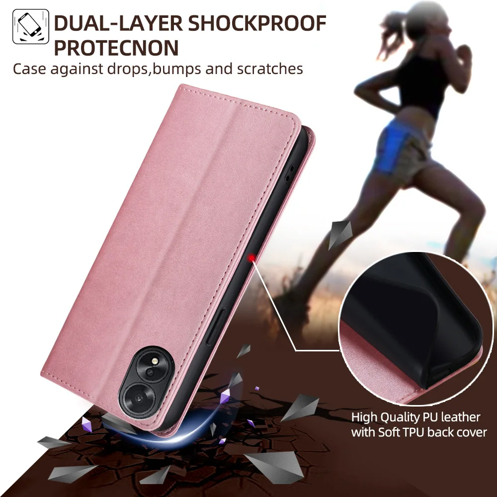 Funda de cuero para teléfono SAMSUNG Galaxy J3 J7 J5 2017 2018, funda tipo billetera A7 2016 2017 A8 2018 J4, funda con tapa y ranuras para tarjetas - imagen 4