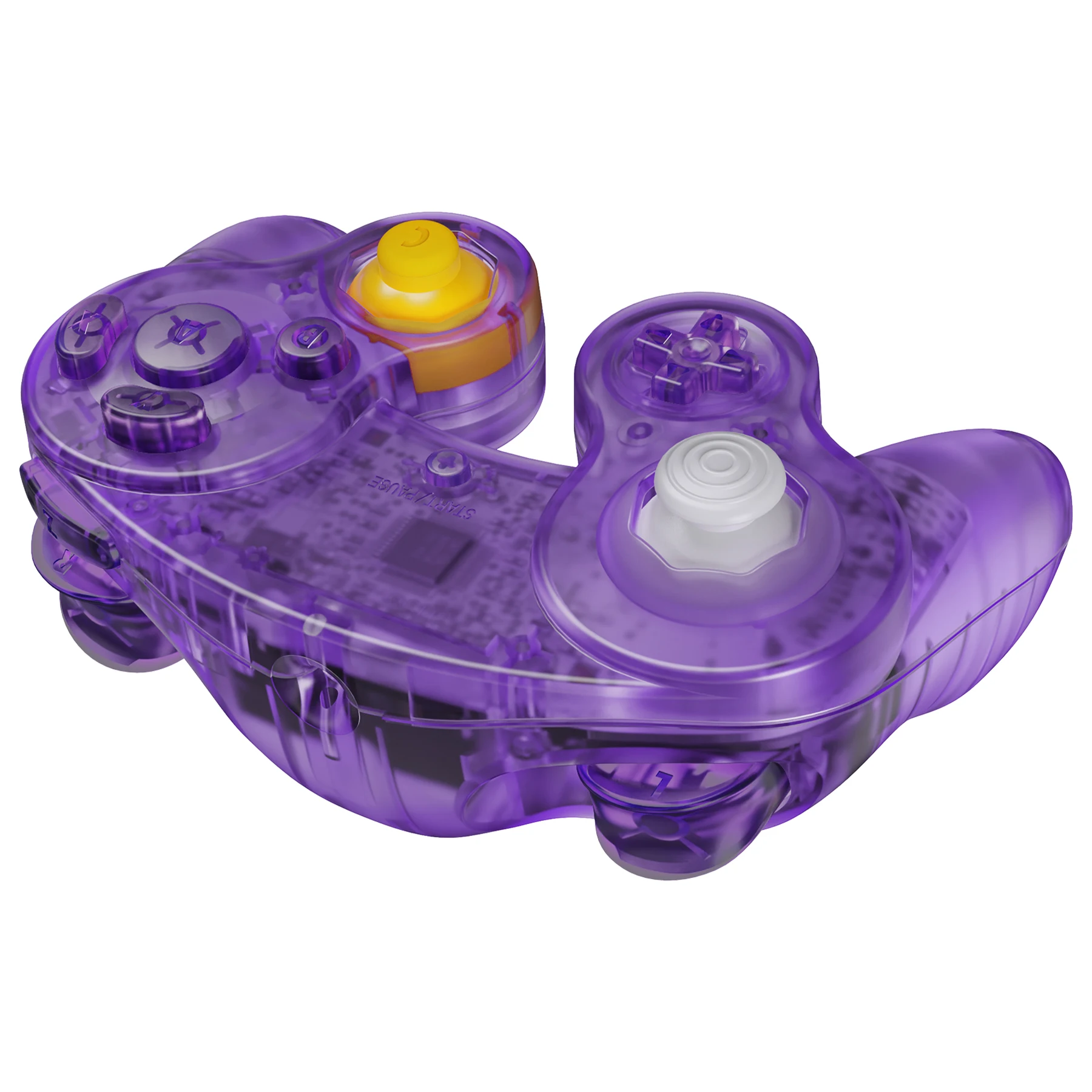eXtremeRate Faceplate Backplate for Nintendo GameCube Controller, Custom Housing Shell Cover with Buttons - Clear Series - imagen 4