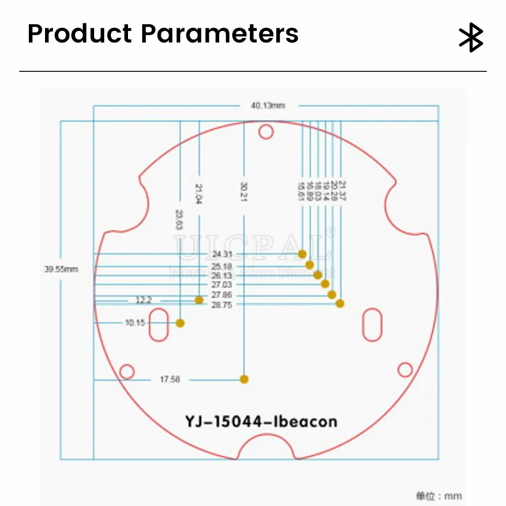 NRF51822 Beacon BLE4.2 4,0 módulo Bluetooth posicionamiento interior impermeable trazo programable de largo alcance para iBeacon con batería - imagen 4
