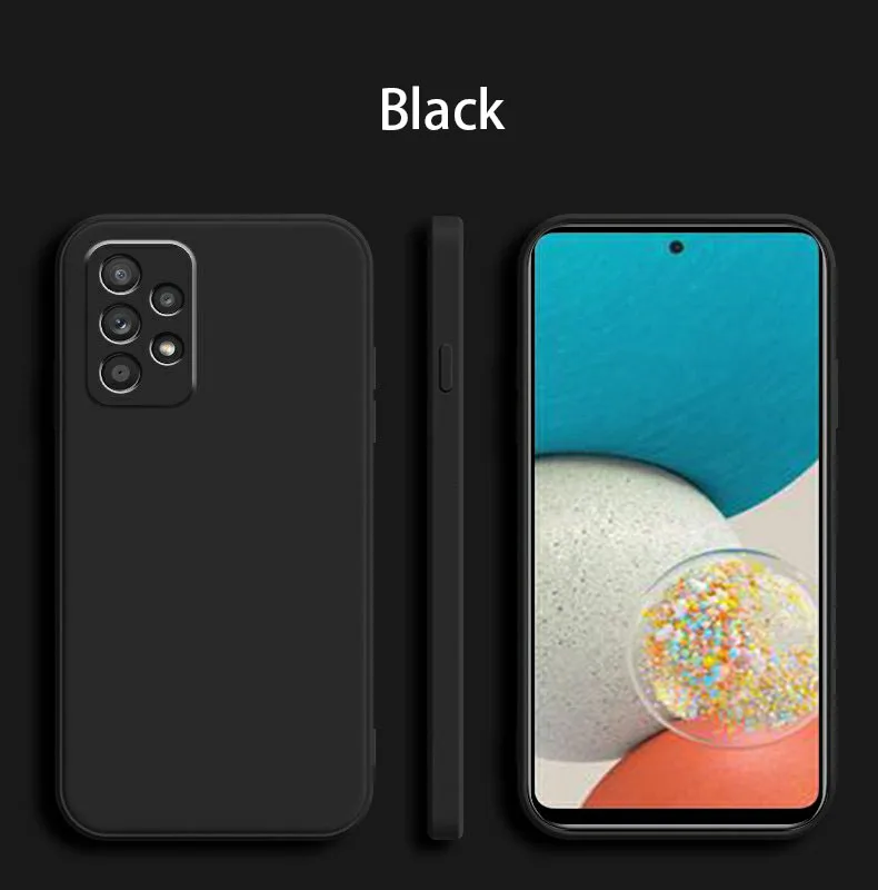 Funda de teléfono Original de lujo para Samsung Galaxy A32 A52 A52S A72 A13 A23 A33 A53 A73 4G 5G, funda trasera de silicona líquida mate - imagen 3