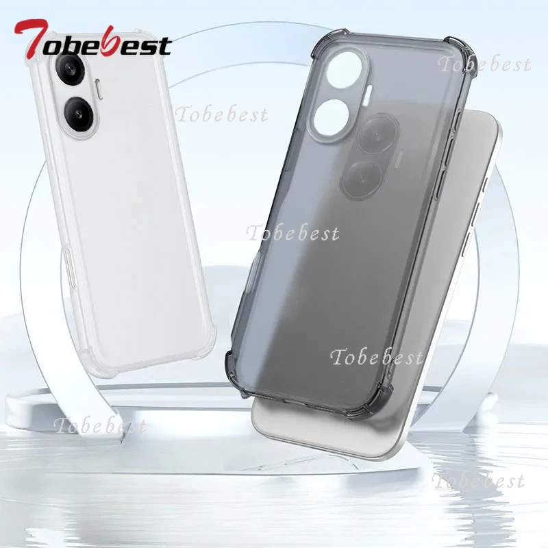 Funda transparente de Airbag a prueba de golpes para Xiaomi POCO X7 Redmi Turbo 4 3 Pro A5 A3, funda trasera de silicona suave de Color caramelo - imagen 2